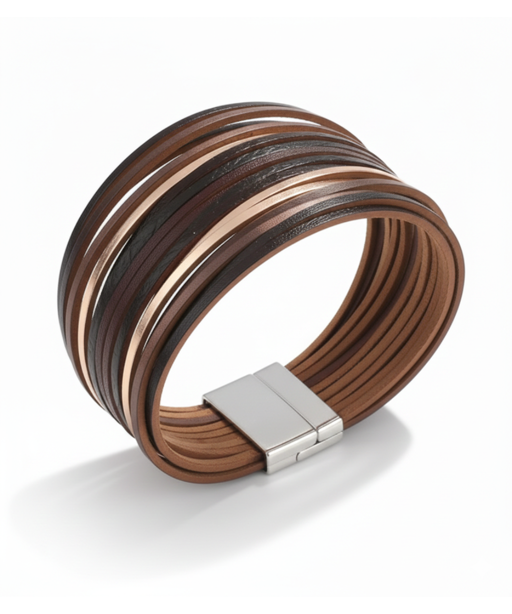 Slim Stripe Leather Bracelet